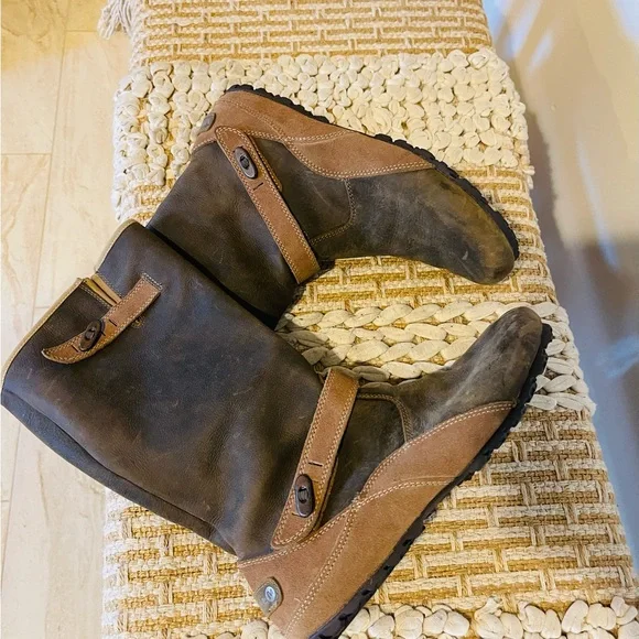 Women’s Merrell Haven Otter Brown Leather Waterproof Mid Calf Boots Size 9 - Picture 7 of 12